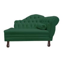 Recamier Sofá Esquerdo Larissa 120cm Sala Veludo Verde - INCASA DECOR