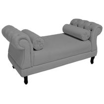 Recamier Sofá Istambul Para Salão de Beleza 195 cm Suede Cinza - DL Decor Recamier Sofá Istambul Para Salão de Beleza 195 cm Suede Cinza - DL Decor