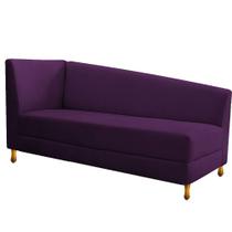 Recamier Valéria 140cm Lado Direito Suede Roxo - ADJ Decor