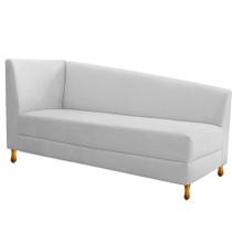 Recamier Valéria 160cm Lado Direito Corano Branco - ADJ Decor