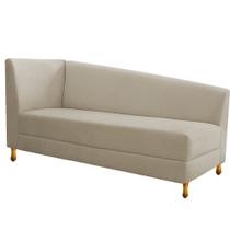 Recamier Valéria 160cm Lado Direito Suede Bege - ADJ Decor