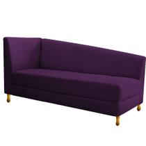 Recamier Valéria 160cm Lado Direito Suede Roxo - ADJ Decor