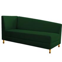 Recamier Valéria 160cm Lado Direito Suede Verde - Doce Sonho Móveis