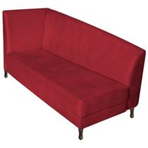 Recamier Valéria 160cm Lado Direito Suede Vermelho - Amarena Móveis