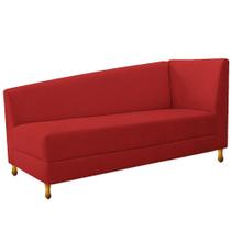 Recamier Valéria 160cm Lado Esquerdo Corano Vermelho - ADJ Decor