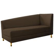 Recamier Valéria 160cm Lado Esquerdo de Quem Senta Sala de Estar Suede Marrom - INCASA DECOR Recamier Valéria 160cm Lado Esquerdo de Quem Senta Sala de Estar Suede Marrom - INCASA DECOR