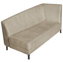 Recamier Valéria 160cm Lado Esquerdo Suede Bege - Amarena Móveis