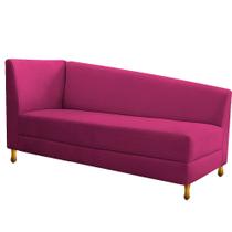 Recamier Valéria 185cm Lado Direito Suede Pink - Amarena Móveis