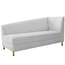 Recamier Valéria 185cm Lado Esquerdo Corano Branco - ADJ Decor