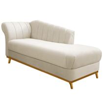 Recamier Vanessa 160cm Lado Direito Corano Bege - Doce Sonho Móveis