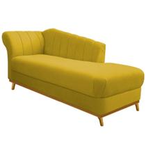 Recamier Vanessa 160cm Lado Direito Suede Amarelo - Amarena Móveis
