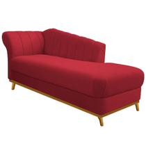 Recamier Vanessa 160cm Lado Direito Suede Vermelho - Doce Sonho Móveis