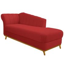 Recamier Vanessa 185cm Lado Direito Corano Vermelho - ADJ Decor