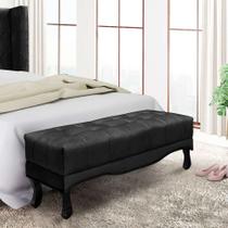 Recamier Vicenza Suede Preto 140 cm