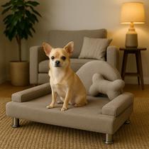Recaminer Pet Sofá Cama Para Cachorro e Gato Luxo Suede Cappuccino Recaminer Pet Sofá Cama Para Cachorro e Gato Luxo Suede Cappuccino