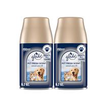 Recarga automática de spray Glade Pet Fresh Scent 180 ml, pacote com 2