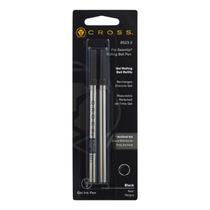 Recarga de canetas Cross Selectip Gel Rollerball Medium Black, pacote com 2