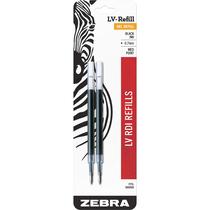 Recarga de canetas Zebra Pen LV para canetas de tinta gel de 0,7 mm pretas, pacote com 2 Recarga de canetas Zebra Pen LV para canetas de tinta gel de 0,7 mm pretas, pacote com 2