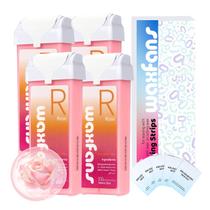 Recarga de cera Roll On Waxfans Wax Roller para depilação rosa