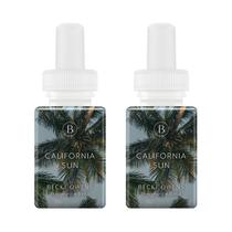 Recarga de perfume doméstico Pura & Becki Owens Difusor de ar doméstico inteligente Até 120 horas de fragrância premium por recarga Essencial para uso doméstico Fragrância difusora limpa Pacote com 2 unidades, California Sun