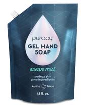 Recarga de sabonete em gel para mãos Puracy Plant-Powered Ocean Mist 1,42 L