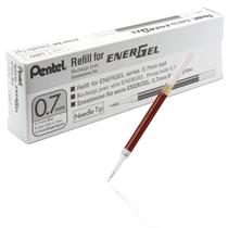 Recarga de tinta para caneta Pentel Energel 0,7 mm com ponta de agulha vermelha, pacote com 12 Recarga de tinta para caneta Pentel Energel 0,7 mm com ponta de agulha vermelha, pacote com 12