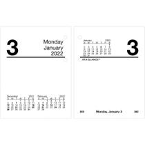 Recarga diária de calendário de mesa AT-A-GLANCE 2022, 3x9cm, preta