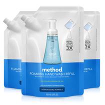 Recarga Espumante Method Sea Minerals para Lavagem de Mãos - 828ml (3 Unidades)