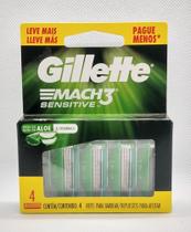Recarga Gillette Mach3 Sensitive com 4 cargas