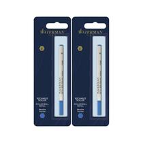 Recarga para Caneta Rollerball Waterman Ponta Fina Tinta Azul Pacote com 2