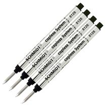 Recarga para caneta SCHMIDT 8126 Capless Rollerball tinta preta, pacote com 4 Recarga para caneta SCHMIDT 8126 Capless Rollerball tinta preta, pacote com 4