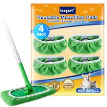Recargas de almofadas úmidas reutilizáveis para o Swiffer Sweeper Mop, pacote com 4