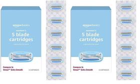 Recargas de barbear Amazon Basics de 5 lâminas para mulheres, 6 unidades x 2 Recargas de barbear Amazon Basics de 5 lâminas para mulheres, 6 unidades x 2