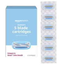 Recargas de barbear Amazon Basics de 5 lâminas para mulheres, 6 unidades Recargas de barbear Amazon Basics de 5 lâminas para mulheres, 6 unidades