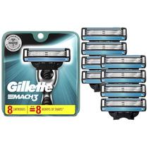 Recargas de barbear Gillette Mach3 para homens, recargas de 8 lâminas