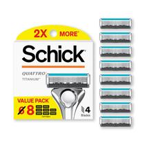 Recargas de barbear Schick Quattro Titanium 8ct para homens