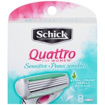 Recargas de Cuchillas Schick Quattro para Mujer, 8 Unidades Recargas de Cuchillas Schick Quattro para Mujer, 8 Unidades