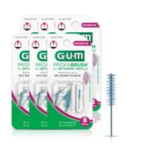 Recargas de escovas dentárias GUM Proxabrush Go-Betweens 8 unidades x6