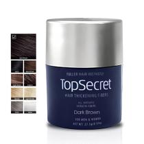 Recargas de fibras de construção para espessamento de cabelo Top Secret Dark Brown