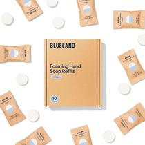 Recargas de sabonete espumante para mãos BLUELAND Iris Agave Scent, pacote com 10