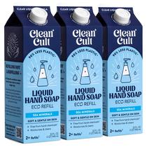 Recargas de sabonete líquido para mãos Cleancult Sea Minerals 960 ml, pacote com 3