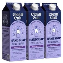 Recargas de sabonete líquido para mãos Cleancult Wild Lavender 960 ml x3