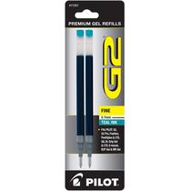 Recargas de tinta de gel PILOT G2 Fine Point 0,7 mm, verde-azulado, pacote com 2 Recargas de tinta de gel PILOT G2 Fine Point 0,7 mm, verde-azulado, pacote com 2