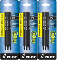 Recargas de tinta gel PILOT FriXion para canetas apagáveis pretas, 9 unidades Recargas de tinta gel PILOT FriXion para canetas apagáveis pretas, 9 unidades