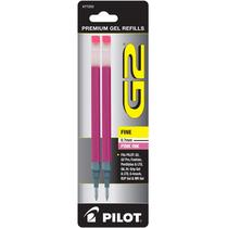 Recargas de tinta gel Pilot G2 Fine Point 0,7 mm rosa, pacote com 2 Recargas de tinta gel Pilot G2 Fine Point 0,7 mm rosa, pacote com 2