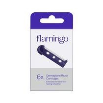 Recargas Dermaplane Razor Flamingo com 6 lâminas para mulheres