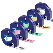 Recargas do Label Maker Wonfoucs compatíveis com Dymo Letratag