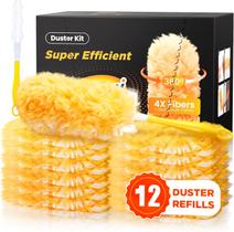 Recargas Duster REKOPI para Swiffer Duster, 12 unidades com 1 alça Recargas Duster REKOPI para Swiffer Duster, 12 unidades com 1 alça
