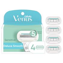 Recargas lâminas barbeadoras Gillette Venus Extra Smooth sensíveis para mulheres, 4 unidades