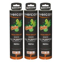 Recargas Lint Roller Evercare 10” Mega All-Purpose, pacote com 3 Recargas Lint Roller Evercare 10” Mega All-Purpose, pacote com 3